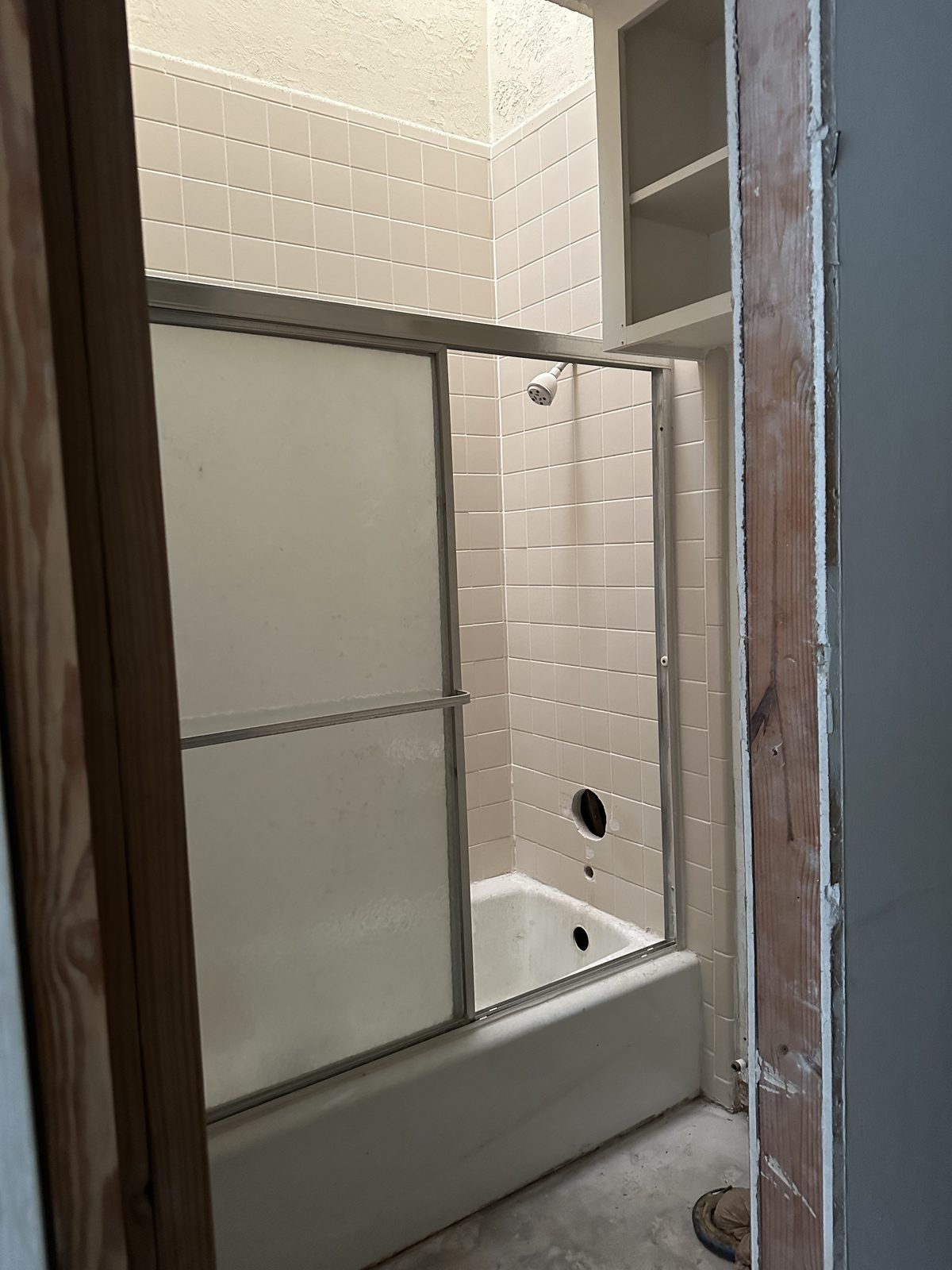 Bathroom tub before conversion